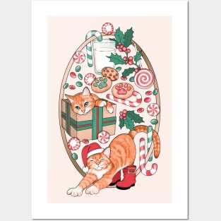 Meowy Christmas Cats Posters and Art